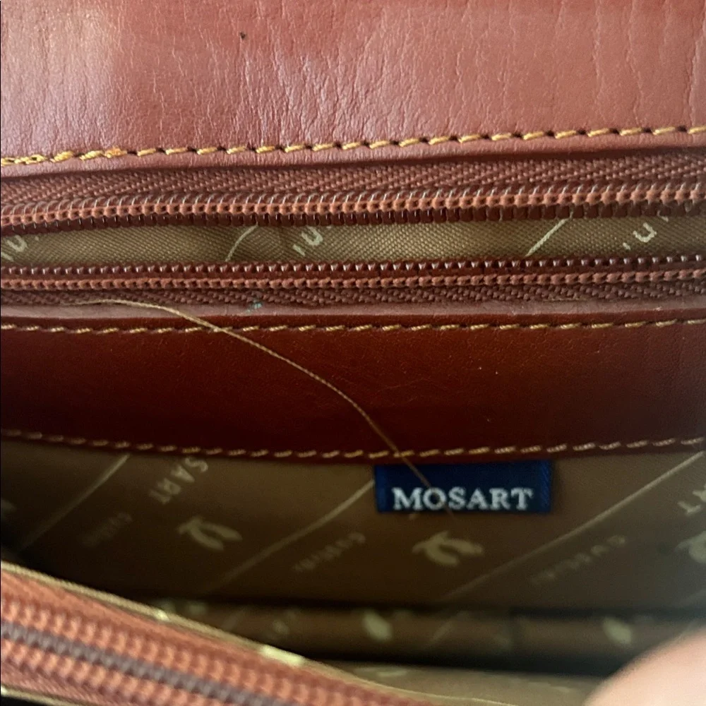Mosart Custini Vintage Leather Wristket Clutch Bag